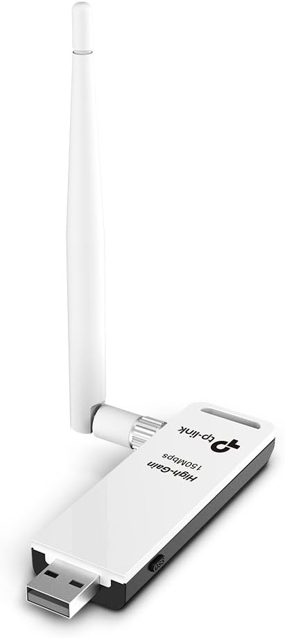 TP-Link Nano USB Wifi Dongle 150Mbps High Gain Wireless Network Adapter for PC Desktop and Laptops. Supports Win10/8.1/8/7/XP Linux 2.6.18-4.4.3, Mac OS 10.9-10.15 (TL-WN722N)