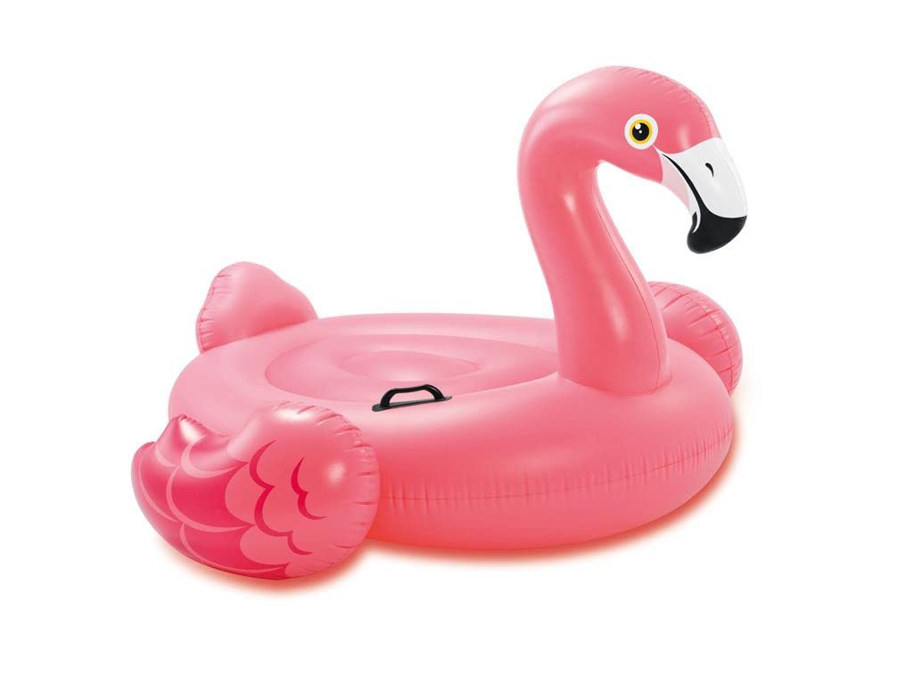 Intex Inflatable Flamingo Ride-On, Pink, 57558, 1.78 x 1.35