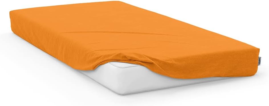 Continental comfort Bed sheet fitted 150 TC cotton Orange 120x200