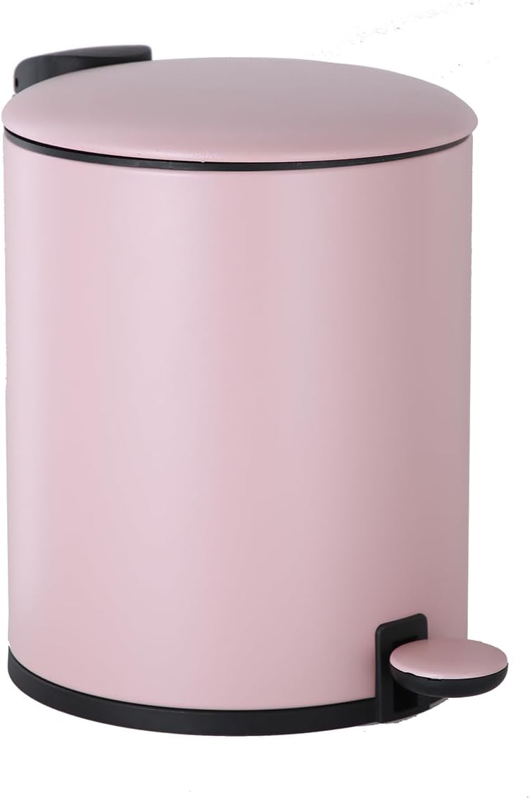 Vague Pedal Bin with Soft Closing Lid, Pink 3 Liter Capacity, 13-1449