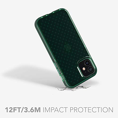 Tech21 Evo Check Phone Case for Apple iPhone 12 and Pro 5G with ft Drop Protection, Midnight Green