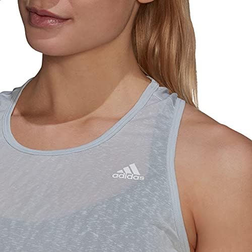 Adidas Designed To Move Front Logo Round Hem Dancing Tank Top for Women L, Halo Blue, L