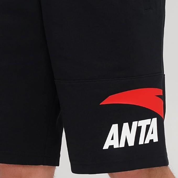 ANTA KNIT HALF PANTS For MEN, BASIC BLACK, L, BASIC BLACK, L