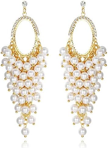 YouBella Gold Plated Crystal Earrings for Girls and Women