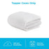 Linenspa 3 Inch Mattress Topper -Cover King –Cover Only –Machine Washable – Breathable – Non Slip –Cover for Mattress Topper with Zipper – Topper -Cover Only White