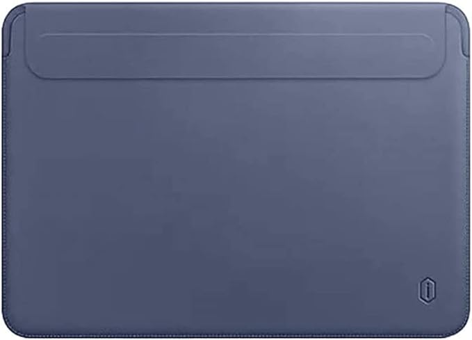 WIWU Skin Pro II PU Leather Sleeve For MacBook 16", Navy Blue