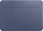 WIWU Skin Pro II PU Leather Sleeve For MacBook 16", Navy Blue