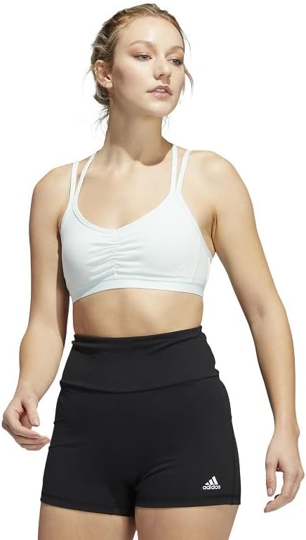 Adidas YO ESS LS BRA HE0125 TRAINING ice mint WORKOUT BRA - LIGHT SUPPORT For Women