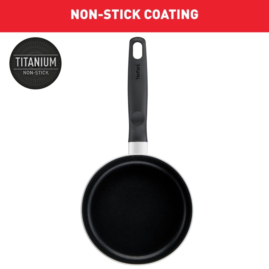 Tefal G6 Super Cook 18 cm Saucepan with Lid, Non stick, Black, Aluminium, B4592384