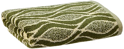 nit Bloom Jacquard Hand Towel - Olive, 100% Egyptian Cotton (60x100 cm)