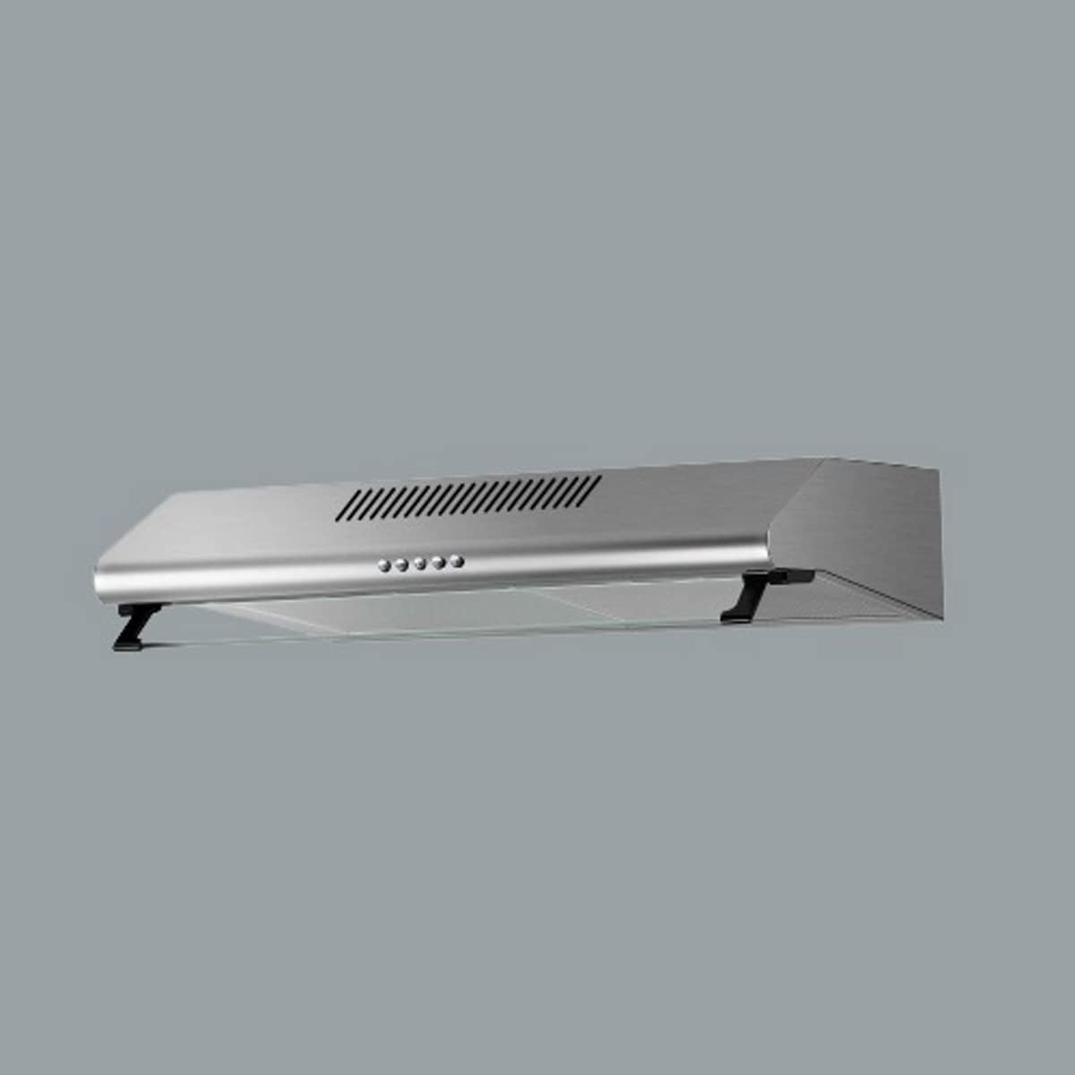 Royal Apex Wall-mounted SS White/Silver Cooker & Extractor Hood Box Design with High Extraction Rate, LED Lights for Optimal Visibility and Ambience for Cooking (60X47X13 CM - SILVER)
