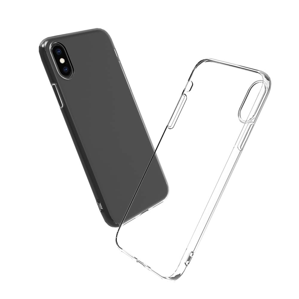 Muguian Case for iPhone xs, 5.8-Inch, Silky-Soft Touch, Full-Body Protective Case, Shockproof Cover with Microfiber Lining(Crystal Clear)