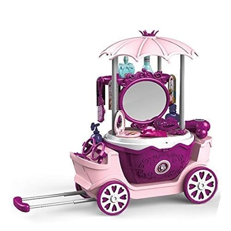 Smartcraft 4 in 1 Surprise Princess Dresser Trolley, Pretend Play Beauty Set for Girls- 31 Pcs (Multicolor)