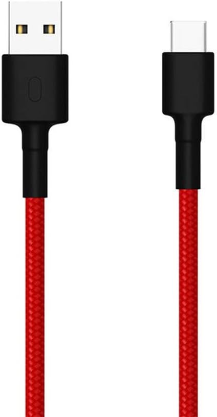 Xiaomi Mi Usb-C To Usb-C Cable [5A/100W] [Sync] [Fast Charge] Flexible [480Mbps] - For Smartphones/Powerbanks/Dji/Gps/Dvr/Gopro/Computers - Braided Made Of Tpe - 1M/3Ft - Red