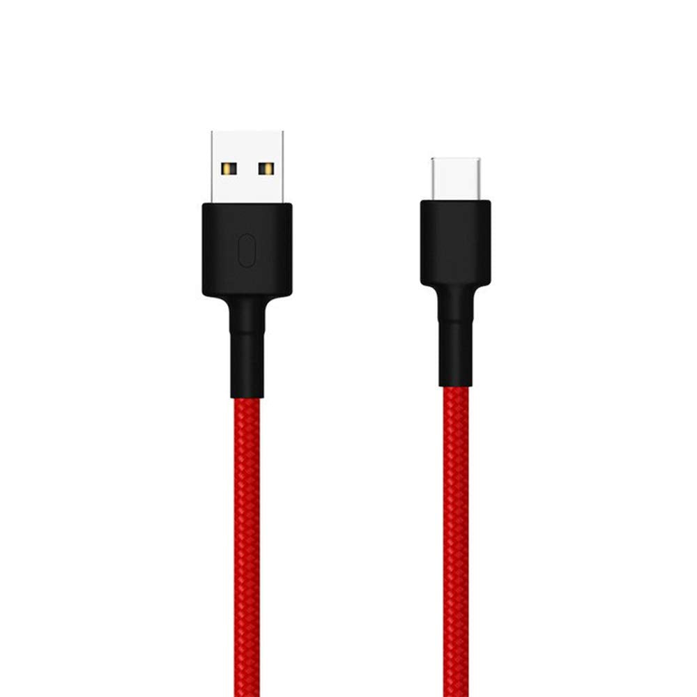 Xiaomi Mi Usb-C To Usb-C Cable [5A/100W] [Sync] [Fast Charge] Flexible [480Mbps] - For Smartphones/Powerbanks/Dji/Gps/Dvr/Gopro/Computers - Braided Made Of Tpe - 1M/3Ft - Red