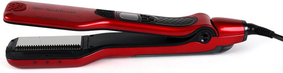 Rush Brush Steamer Pro Hair Straightener - Red