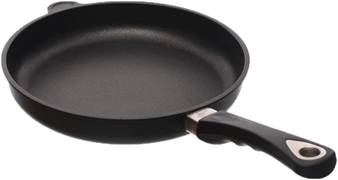 AMT Gastroguss Pan 28 cm Hight 5 cm with Removable, aluminium, Black 528_E