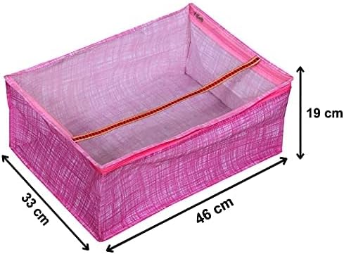 Fun Homes Non Woven Saree Cover With Transparent Top (Pink)-HS_38_FUNH21606