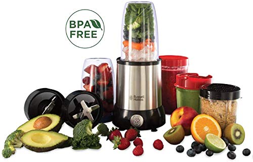 Russell Hobbs Nutri Boost Food Blender Juicer 700W, 15 Pieces Set, Multi-Function High-Speed Blender Mixer System with Nutrient Extractor, Smoothie Maker, Dishwasher Safe 23180,1-Year Warranty