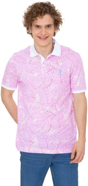 U.S. Polo Polo Shirt For Men, Light Pink -L