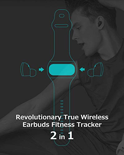 Aipower by Aukey True Wireless Earbuds and Fitness Tracker - White, Bluetooth