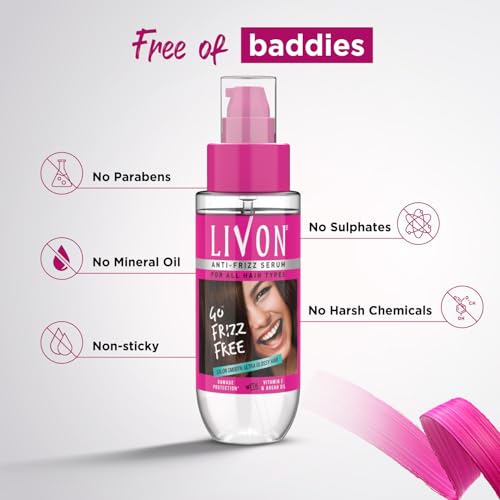 Livon Serum Reduces Hair Breakage Restores Hair Moisture Balance - 100 Ml, Packaging May Vary