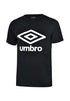 Umbro Mens FW Large Logo Cotton Tee T-Shirt Color: Black Size: S