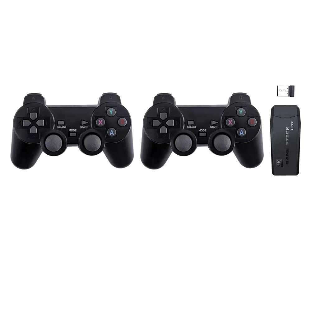 Eacam Wireless Game Console 2.4G HD Arcade PS1 Home TV Mini Game Console U Bao Retro Game Console Wireless Gamepad Controller 64G (new package)