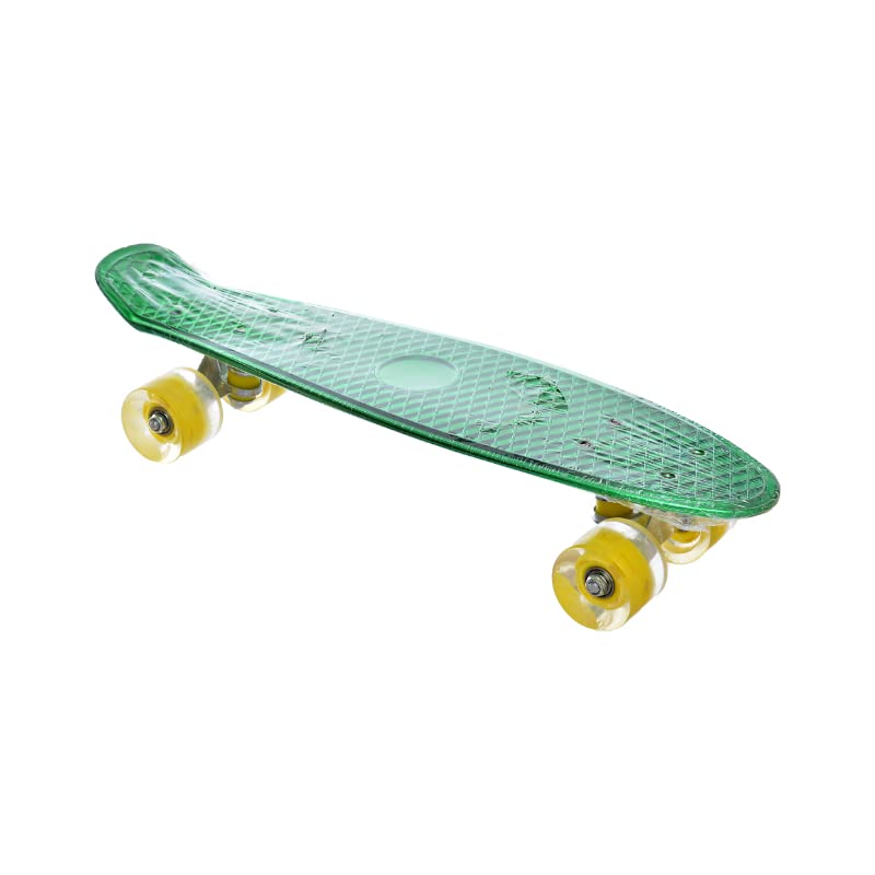 A01-438 skateboard with colorful led light up wheels for unisex children - multi color