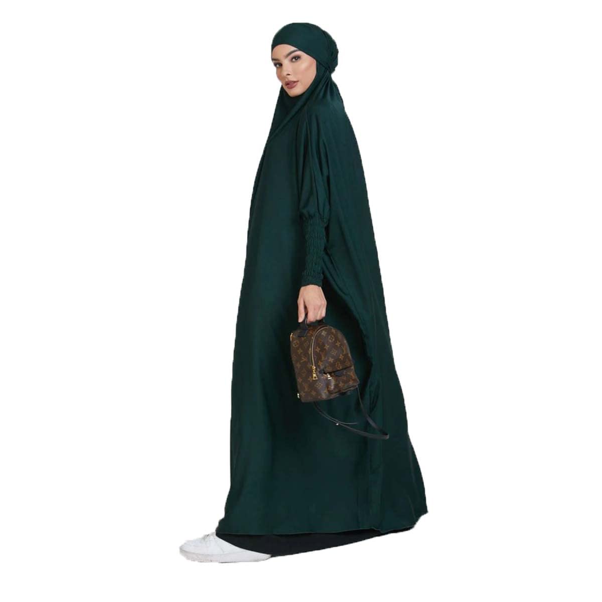 Women's Muslim One Piece Prayer Dress for Women Abaya Dress Islamic Middle East Dubai Turkey Maxi Abaya Kaftan with Hijab Dress in Full Length