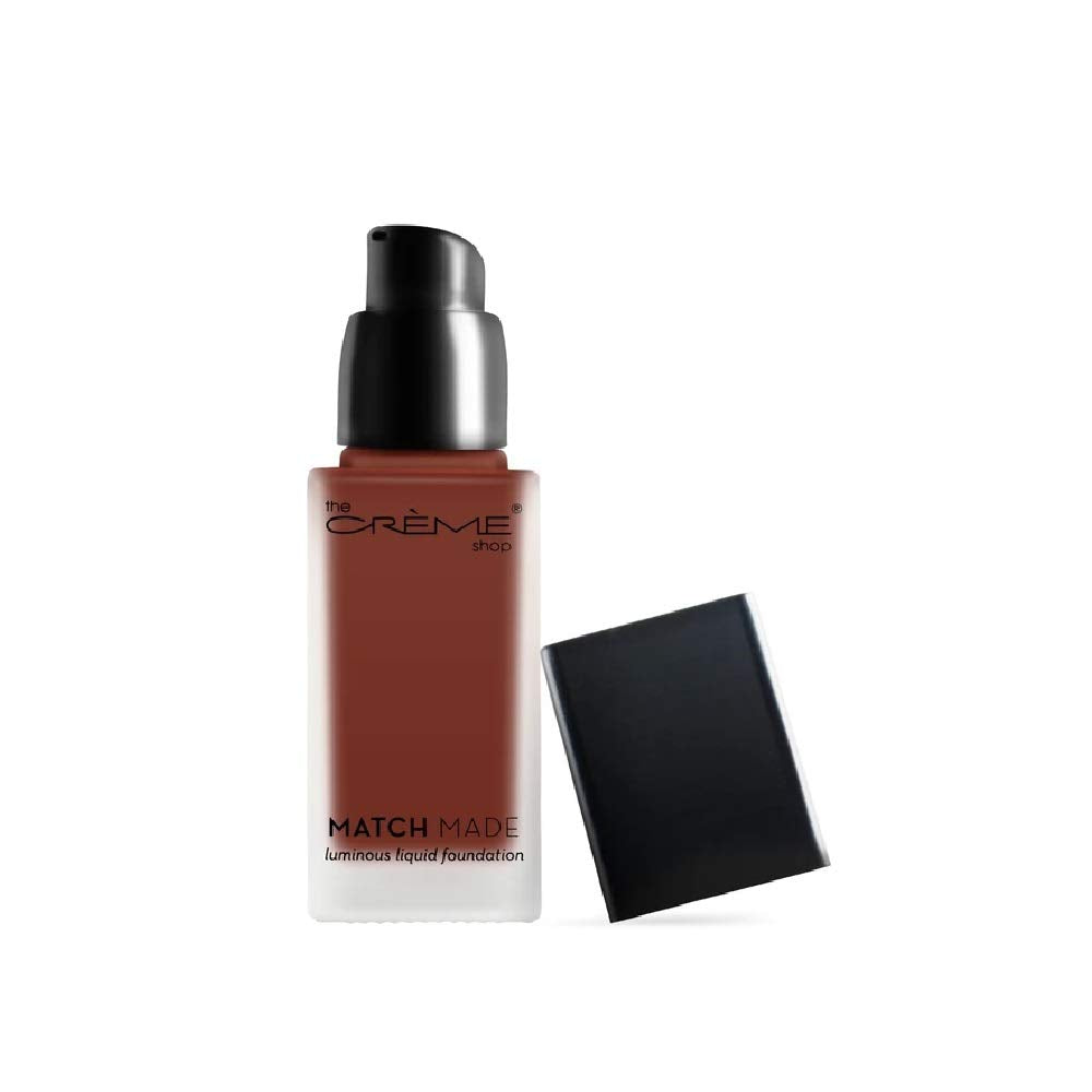 The Crème Shop LuminoUS Brown Liquid Foundation - Matte Finish, Lightweight, Buildable to Full Coverage, Shade 29