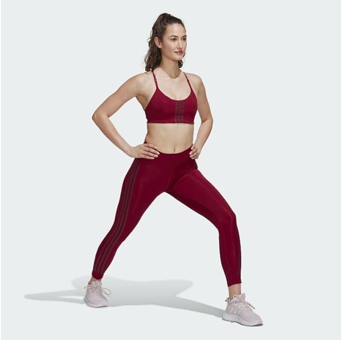 Adidas AEROIMPACT LS HC5342 TRAINING legacy burgundy WORKOUT BRA - LIGHT SUPPORT For Women, Size LAC