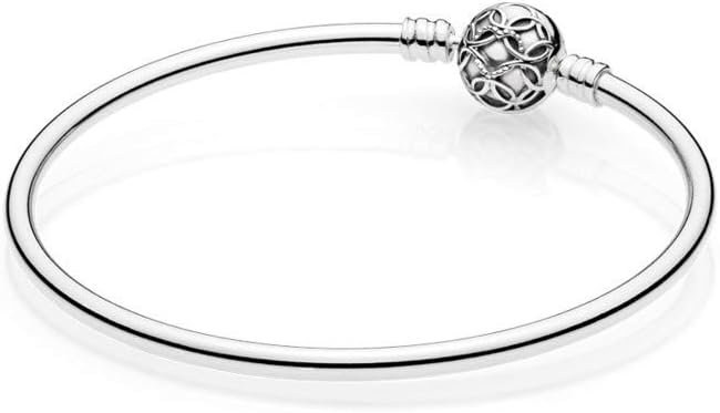 Pandora 597137-21 Silver Zircon Sterling Silver Charm Bracelet for women 21cm - 597137-21