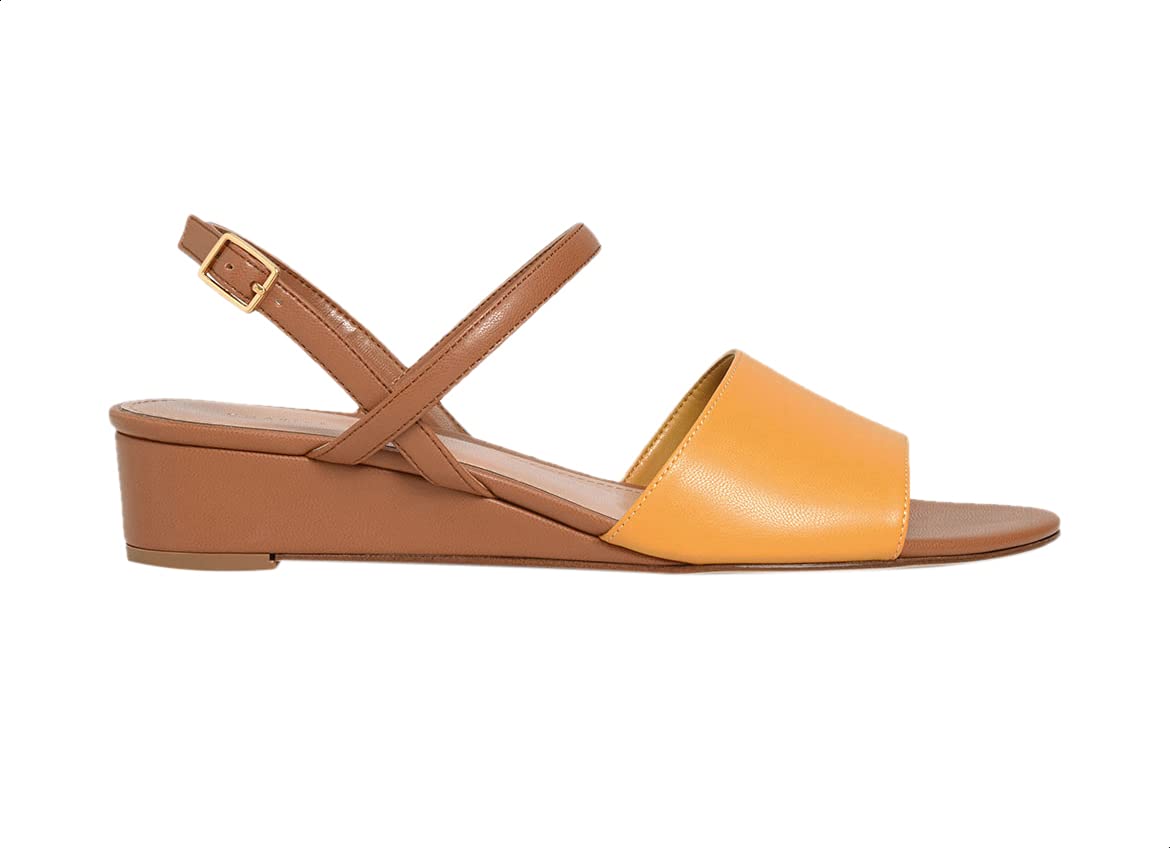 CHARLES & KEITH Faux Leather Slingback Wedge Sandals for Women