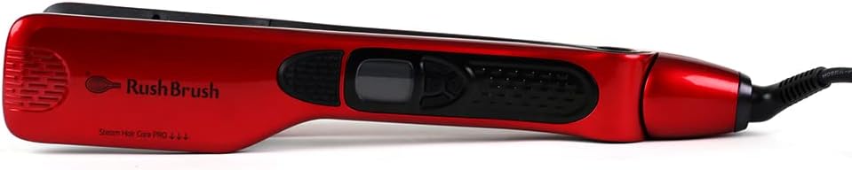 Rush Brush Steamer Pro Hair Straightener - Red