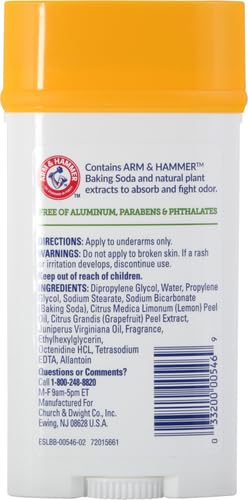 Arm & Hammer, Essentials Natural Deodorant, For Men and Women, Clean, 2.5 oz (71 g)