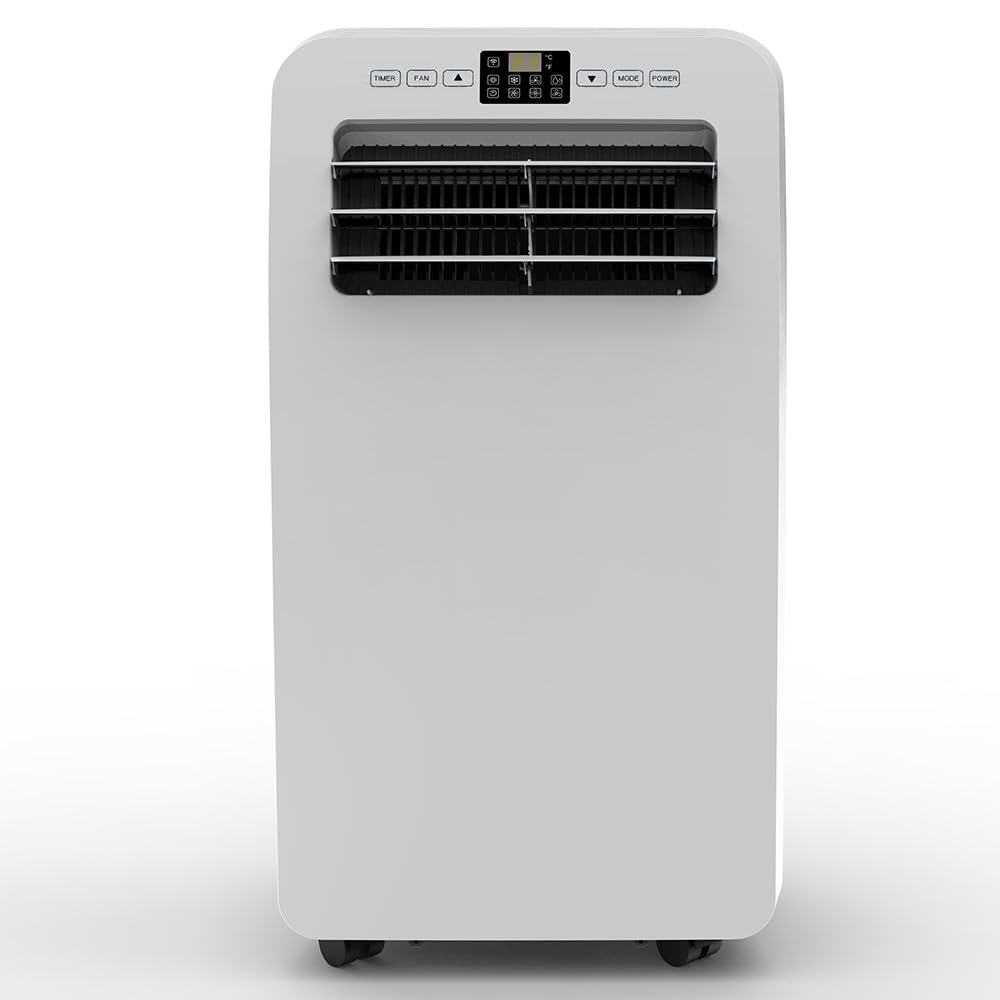 Nobel Portable Air Conditioner 12000 BTU, Auto Swing, Low Noise, 24 Hour Timer, Remote Control, Rotary Compressor, R410A Refregrent, LED Display, 360 m3/h Air Flow Volume NPAC12C White