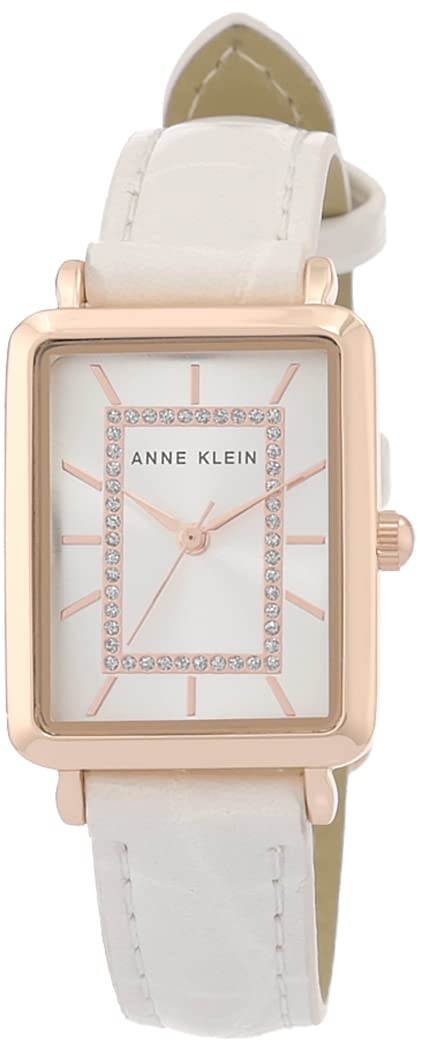 Anne Klein Women's Glitter Accented Croco-Grain Strap Watch, AK/3820