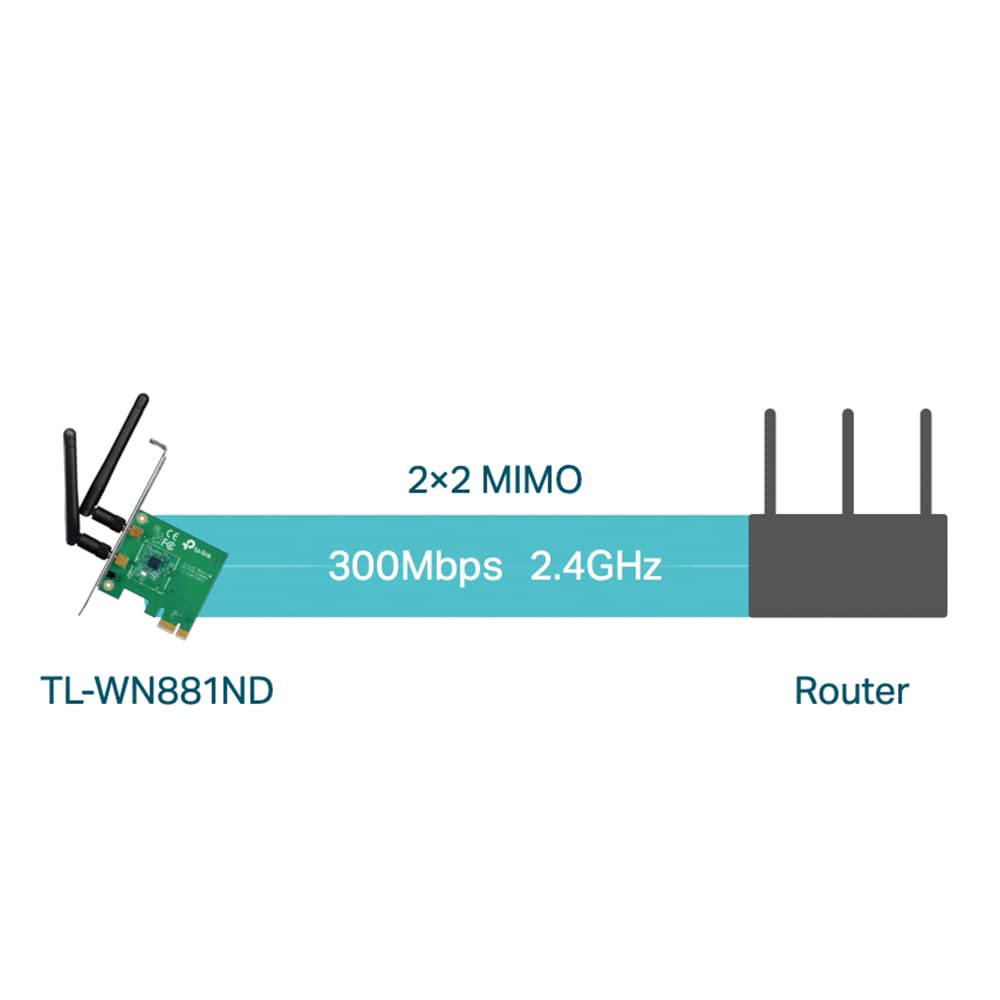 Tp-link Tl-wn881nd 300mbps Wireless N Pci Express Adapter