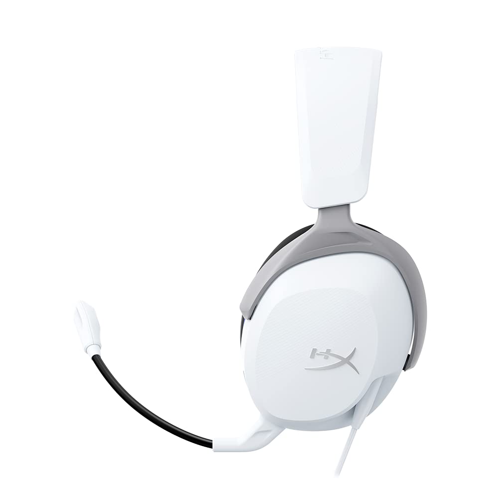 HyperX Cloud Stinger 2 Core - Gaming Headset for Playstation, Lightweight Over-Ear Headset with mic, Swivel-to-Mute Function, 40mm Drivers - White