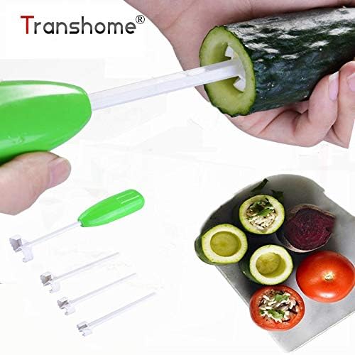 4pcs Replaceable Head Vegetable Spiral Cutter Vege Drill Spiralizer Digging Device Corer Device Corer For Stuffed Vegetables