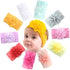 10 Colors Baby Girls Headbands Big Cotton Hair Bows Soft Elastic Hair Bands for Infant Newborn and Toddlers, One Size