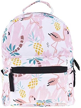 Girls Pink Flamingo Backpack Cartoon Printing Mini Backpack For Girls Kids School Bag Baby Schoolbag Cute Children Backpack