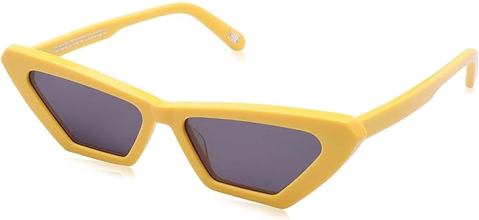 Chimi Sundae School Grey Lens Cat Eye Sunglasses for Women - Yellow