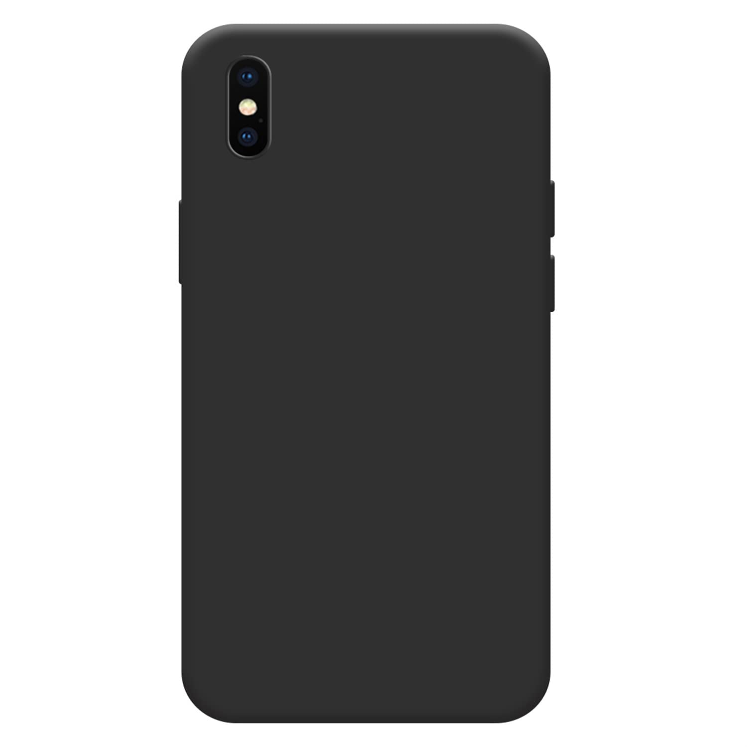 GXFCZD Case for iPhone X/XS, 5.8-Inch, Silky-Soft Touch, Full-Body Protective Case, Shockproof Cover with Microfiber Lining(Black)