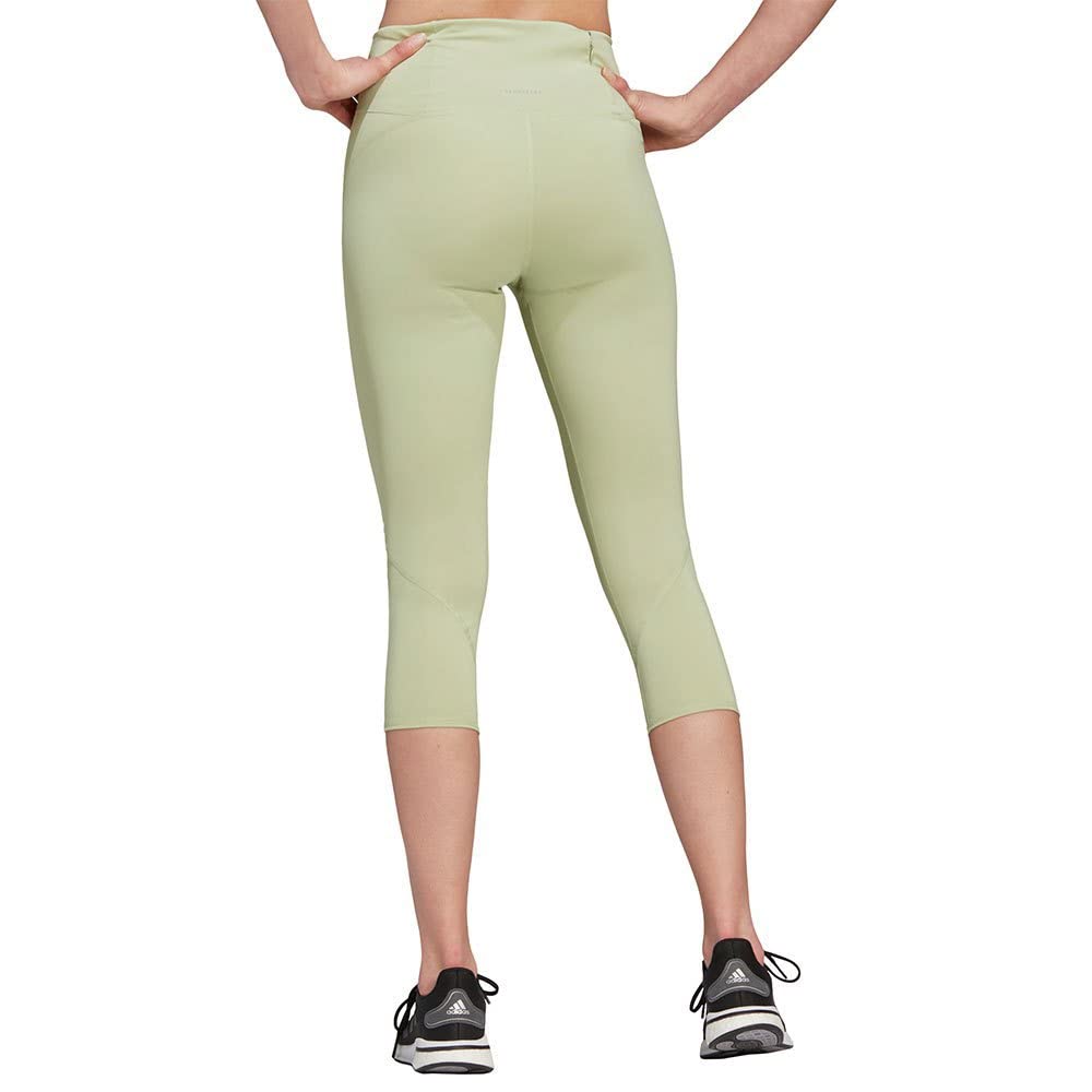 adidas OTR 3 4 TGT HC1762 RUNNING magic lime TIGHTS (3 4) For Women, Size L- Tight