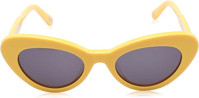 Chimi Sundae School Grey Lens Cat Eye Sunglasses for Women - Yellow