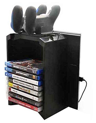 DOBE Sony PlayStation 4 PS4 - Multifunctional Storage Stand Kit with Console Stand Game Disk Storage