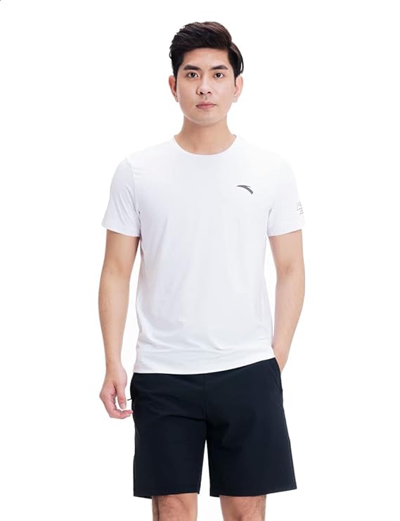 Anta Slim-Fit Logo Print Running T-shirt for Men 3XL