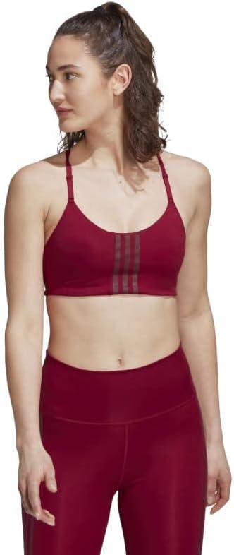 Adidas AEROIMPACT LS HC5342 TRAINING legacy burgundy WORKOUT BRA - LIGHT SUPPORT For Women, Size LAC